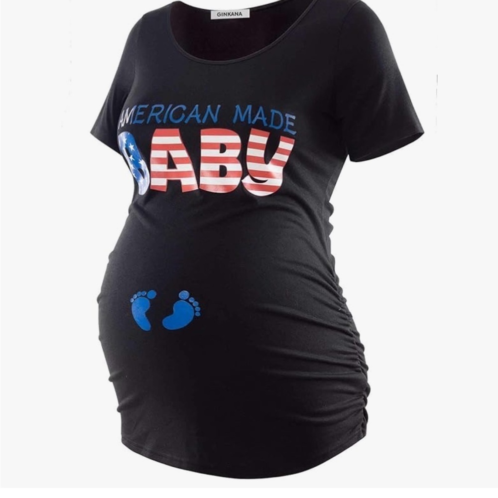 🩷 3/$18 NWT Maternity T-Shirt with American Made Baby Print